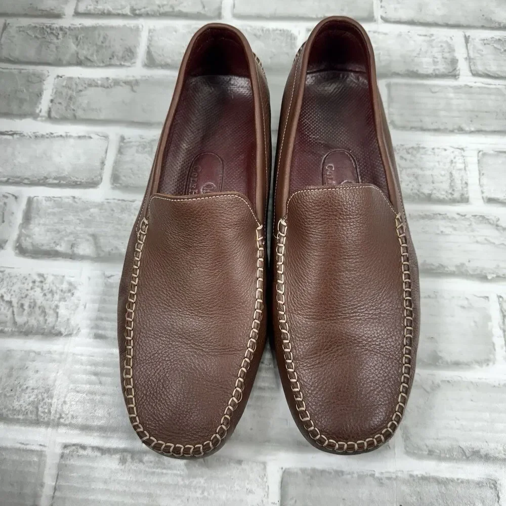 Cole Haan Somerset Venetian Driver Men's Size 12 Brown Leather Slip On Loafers